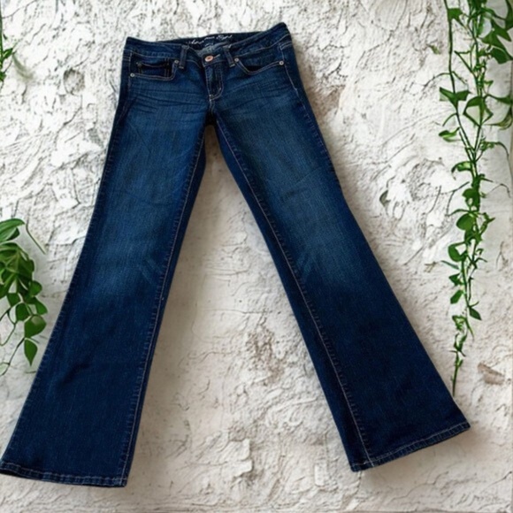 American Eagle Womens  Low Rise  Stretch Blue Jeans - Picture 1 of 10